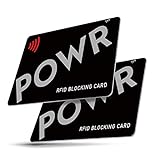 RFID Blocker Karte - (2 Stück) - NFC Schutzkarte - Störsender - Kreditkartenschutz von POWR, für den Schutz der kontaktlosen Karte in Ihrer Geldbörse oder Handtasche