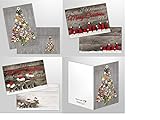 15 Weihnachts-Klappkarten mit Umschlägen; 3 verschiedene Motive je 5 Stück; 15 nostalgische Weihnachtskarten im Set mit passenden Umschlägen (11002-4)