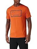 Armani Exchange Herren Regular Fit Box Logo Pima Cotton Tee T-Shirt, Orange, L EU