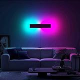 QJUZO 80cm Indoor Wandleuchte RGB LED Moderne Wandleuchten mit Fernbedienung Bunt Dimmbar Stimmungs-Beleuchtung für Wohnzimmer Schlafzimmer Flur Veranda Korridor Treppen