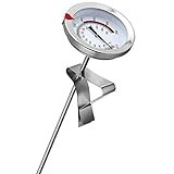 YUMIN 30,5 cm (12 Zoll) Mechanisches Fleisch-Thermometer, sofortige Lesung, Stago, wasserdicht, keine Batterie, Thermometer für Frische, Edelstahl für Grill, Grill