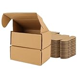 APACALI 30 Stück Klein Versandkartons, 150x100x60MM Maxibriefkarton, Braun Pappschachteln mit Deckel, Verpackungskartons aus Wellpappe für Warensendung, Geschenkbox, Faltkarton, Postkarton