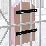 PrimeMatik - Befestigungs Set für Zäune Mailboxen Stahl 25cm. Briefkasten verstärkt Befestigungs Stangen