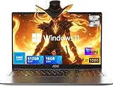 AOC Laptop Computer 16GB RAM 512GB SSD Gaming Laptops 15,6 Zoll FHD Bildschirm Premium Laptop (bis zu 3,6 GHz) Windows 11 Laptop Computer, leicht und dünn, Metallgehäuse, Webcam, Typ-C, USB 3.2