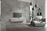 Wuun® 160cm/ Front Perl-Matt-Grau (Korpus Perl-Matt-Grau)/8 Größen/6 Farben/TV Lowb8ard TV Board hängend Hängeschrank Wohnwand/S