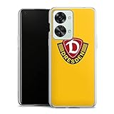Silikon Hülle kompatibel mit OnePlus 2T Nord 5G Case transparent Handyhülle SG Dynamo Dresden Offizielles Lizenzprodukt Logo
