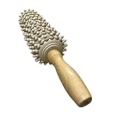 HOMOCONO 1 Stück Holz Rückenmassagerolle Mit Griff Manuelles Massagegerät Für Rücken Bauch Und Nacken Effektive Entspannung Und Muskellockerung Hellbraun Ideal Für Zuhause U