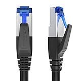 KabelDirekt – Cat 7 Netzwerkkabel RJ45 – 5m – 10 Gigabit Ethernet, LAN & Patch Kabel (geeignet für Highspeed Netzwerke, Switch, Router, PC und Modem, schwarz)