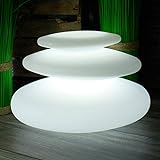 Arnusa Oasis Lights Moderne Deko Lampe Flatstones mit Fernbedienung und Farbwechsel Tischleuchte Nachttischlampe dimmbar Nachtlicht