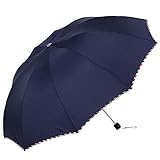 Herren Doppelgeschäft Faltende Regenschirm Geschenk Werbung Sonnenregenschirm Lila Farbe Drei Faltschirme