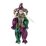 xiangwang Clown Man Porzellanfigur Puppe Spielzeug Weihnachten Dekor Ornamente Geburtstag (Farbe: mehrfarbig)