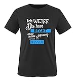 Comedy Shirts - Ich Weiss du hast Recht Aber Meine Meinung gefällt Mir Besser - Herren T-Shirt - Schwarz/Weiss-Blau Gr. XL