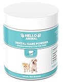 HelloAnimal® DENTAL Pulver für Hunde und Katzen – Zahnreinigung und Zahnpflege Zahnsteinentferner auch für Zwischenräume – Zahnpulver gegen Mundgeruch