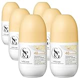Soft & Gentle Antitranspirant Deodorant Roll On 50 ml | Orange & White Ingwer | 6 Stück