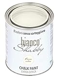 bianco Shabby® Bianco Antico Kreidefarbe Wasserbasis für Alle Oberflächen einfach zu verarbeiten ohne schlechten Geruch - Chalk Paint Extra Matt (1 Liter)