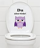 Mabi-IN-Design WC Aufkleber - Du Schon Wieder!- Eule Toilettendeckel A046
