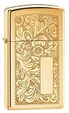 Zippo 1652B 60000812 Venetian Brass Slim Feuerzeug, Messing