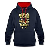 Spreadshirt Harry Potter Waiting for My Letter Kontrast Hoodie, S, Navy/Rot