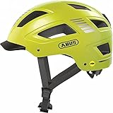 ABUS Stadthelm Hyban 2.0 MIPS - Fahrradhelm mit Rücklicht, ABS-Hartschale, Aufprallschutz - für Damen und Herren - Gelb Glänzend, Größe XL