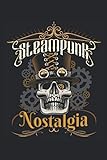 Steampunk Nostalgia: Gentleman Totenkopf Rollenspieler Cosplayer Fantasy Geschenke Notizbuch liniert (A5 Format, 15,24 x 22,86 cm, 120 Seiten)