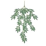 XNERZHOU. Künstliche Willow Rebe grüne Blätter Simulation Pflanze Efeu Rattan-Kranz-Hochzeits-Dekoration Haus Garden Hotel Fake Flowers (Color : Grün, Size : One Size)