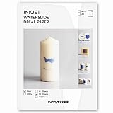 Sunnyscopa Wasserschiebefolie für Tintenstrahldrucker - Transparent, A4, 20 Blatt - Personalisierte Transferfolie - Bedruckbares DIY Aufklebepapier