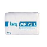 Knauf MP 75 L 30kg Gipsmaschinenputz zum Glätten Putzgips Gipsputz MP75 Putz Trockenb
