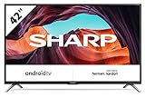 SHARP 42Ci6EA Android TV 106 cm (42 Zoll) Full HD LED Fernseher (Smart TV, Harman Kardon, Google Assistant) [Modelljahr 2020], Schwarz