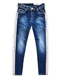 Wiya Damen Stretch Jeans Hose Reißverschluss Freizeithose DY550 (L)