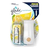 Glade Touch & Fresh (Brise One Touch) Mini Spray, Raumduft, Halter inkl. 1 Nachfüller, Fresh Lemon (Limone), 10 ml