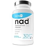 NAD+ Nicotinamide Riboside Chloride - Gegen Alter und Müdigkeit, NAD Booster - +1 Monat der Kur, Reines Pulver, 30 Kapseln zu je 300mg - Pharmazeutische Qualität - Vegan - Hexagon