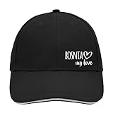 Huuraa Cappy Mütze Bosnia My Love Unisex Kappe Größe Black/Light Grey für alle die Bosnien lieben Geschenk Idee für Freunde und Familie