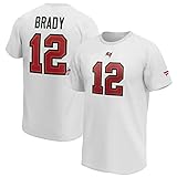 Fanatics NFL T-Shirt Tampa Bay Buccaneers Tom Brady #12 weiß Iconic Name & Number Trikot Jersey (L)