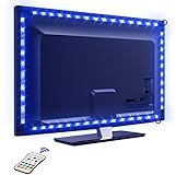 Led TV Hintergrundbeleuchtung, Hoteril 2.2M USB Led Band Strip Wasserdicht RGB LED Streifen Fernseher Beleuchtung mit 25-Key Fernbedienung, für 40-60 Zoll HDTV, TV-Bildschirm, PC usw.[2x0.5m, 2x0.6m]