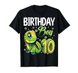 Eidechsenliebhaber 10. Geburtstag Party B-Day 10 Jahre alte Jungen T-Shirt