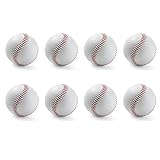 Dasing 8 Stück Soft Leather Cork Center Baseball Ball Handgefertigte Weiße Sicherheitsbälle für Kinder Soft Base White Standard Practice
