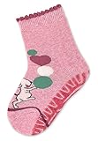 Sterntaler Baby Mädchen Fliesen Socken Baby Glitzer-Flitzer Soft Maus Strümpfe - Fliesen Rutsch Socken Baby - mit Vollplüsch - rosa meliert, 28