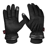 OZERO Winterhandschuhe,Wasserdicht Handschuhe Herren für Ski,Radfahren,Lauf,Motorrad,und Arbeit, Schwarz, XXL