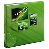 Hama Jumbo Fotoalbum Singo (Fotobuch 28x28,5 cm, Album mit 100 weißen Seiten, Photoalbum zum Einkleben und zum Selbstgestalten) grün