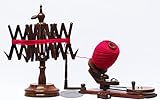 Garnwickler aus Holz, handbetrieben, große Größe, ideal für schwere Beanspruchung, Häkel- und Strickzubehör (Rosenholz-Kombination)