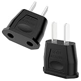 VIEVRE 2 Stück Reiseadapter,EU Adapter, USA Stecker,Reisestecker,Deutschland auf US-Steckeradapter,Europa/US/China/Japan/Kanada/Mexiko Universaladap
