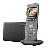 Gigaset CL660 - Schnurloses DECT-Telefon ohne Anrufbeantworter mit großem TFT-Farbdisplay - moderne Benutzeroberfläche, großes Adressbuch, schlankes Design Telefon, anthrazit-metallic