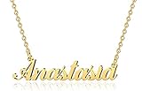 Fnho Saturn Kette Halskette,Halskette Für Frauen,Edelstahlkette, personalisierte Wilde Halskette Schlüsselbein-Anastasia
