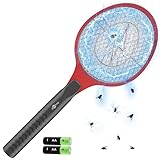Goobay 40970 Elektrische Fliegenklatsche 1000V / Tennisschläger für Mücken Wespen Insekten/Fliegenfänger elektrisch Mückenklatsche Batterie/Insektenvernichter elektrisch