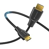 Sonero® 4K Mini HDMI auf HDMI-Kabel, Premium High Speed, 4K 60Hz, Mini HDMI Stecker auf HDMI Stecker, vergoldete Kontakte, zweifache Abschirmung, PVC-Mantel, 1,00