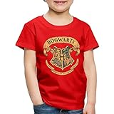 Spreadshirt Harry Potter Hogwarts Wappen Kinder Premium T-Shirt, 134-140, Rot