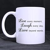 Valentinstag Geschenke für FrauEhemann liebt Zitate leben jeden Moment, lachen jeden Tag, lieben unbeschreiblich. TeeKaffeeWein Tasse 100% Keramik 11-Unzen weiße Tasse