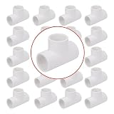 Histos 20er-Pack 3/4-T-Stück 3-Wege-PVC-Rohrverbindungsstück, Winkelstück in Möbelqualität für Den Austausch Von Ersatzteilen und Zubehör für DIY-Gartenreg