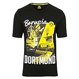 Borussia Dortmund T-Shirt - Stadion Historie - schwarz Shirt BVB 09 Größe S
