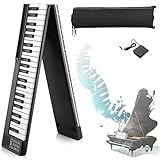 88 Tasten Faltbares e Piano, ETE ETMATE Mit Bluetooth, MIDI, Sostenuto Pedal, Intelligente App mit Spielpraxis, 128 Arten von E-Piano-Stimmen.